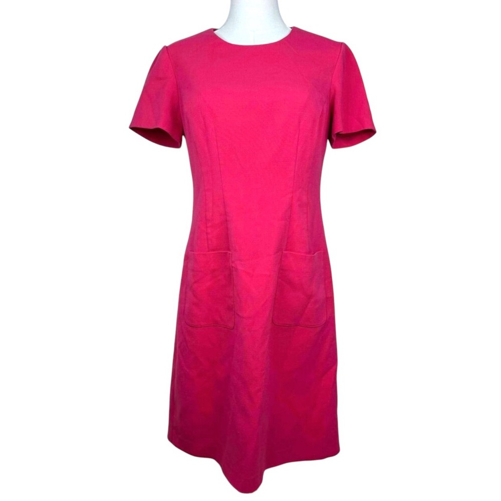 Eliza J Pink Short Dress Pink Sz 6 Round Neck Preppy Professional Barbie Spring - Picture 2 of 15